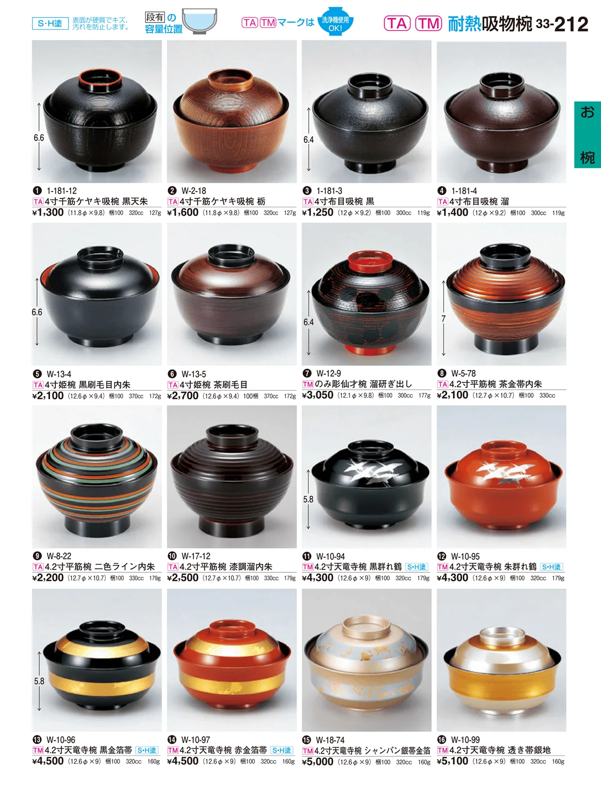 割烹漆器vol.33・ページ番号212・お椀