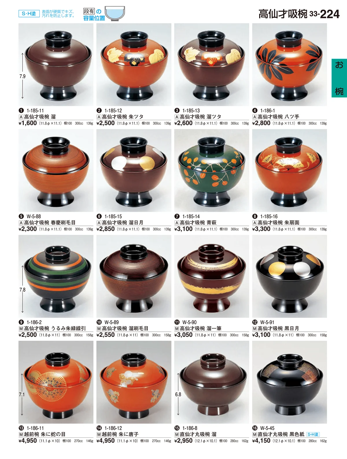 割烹漆器vol.33・ページ番号224・お椀