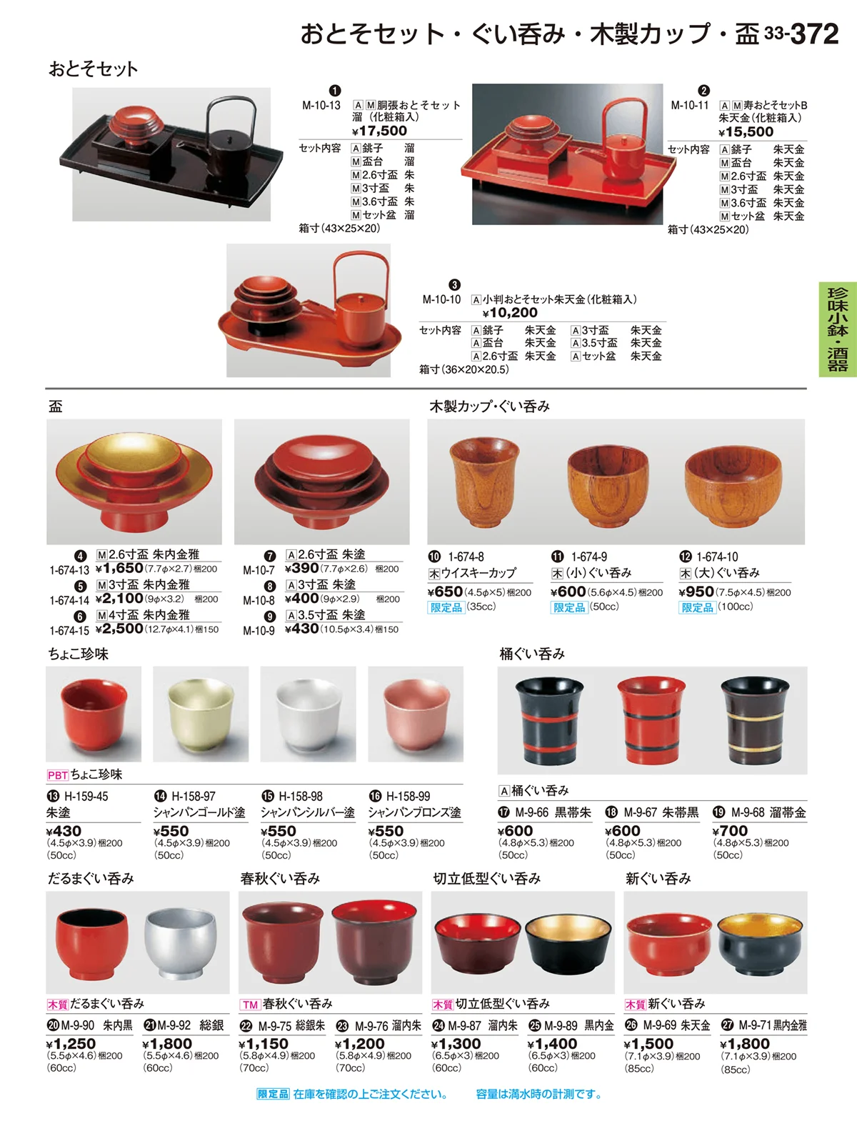 割烹漆器vol.33・ページ番号372・珍味小鉢