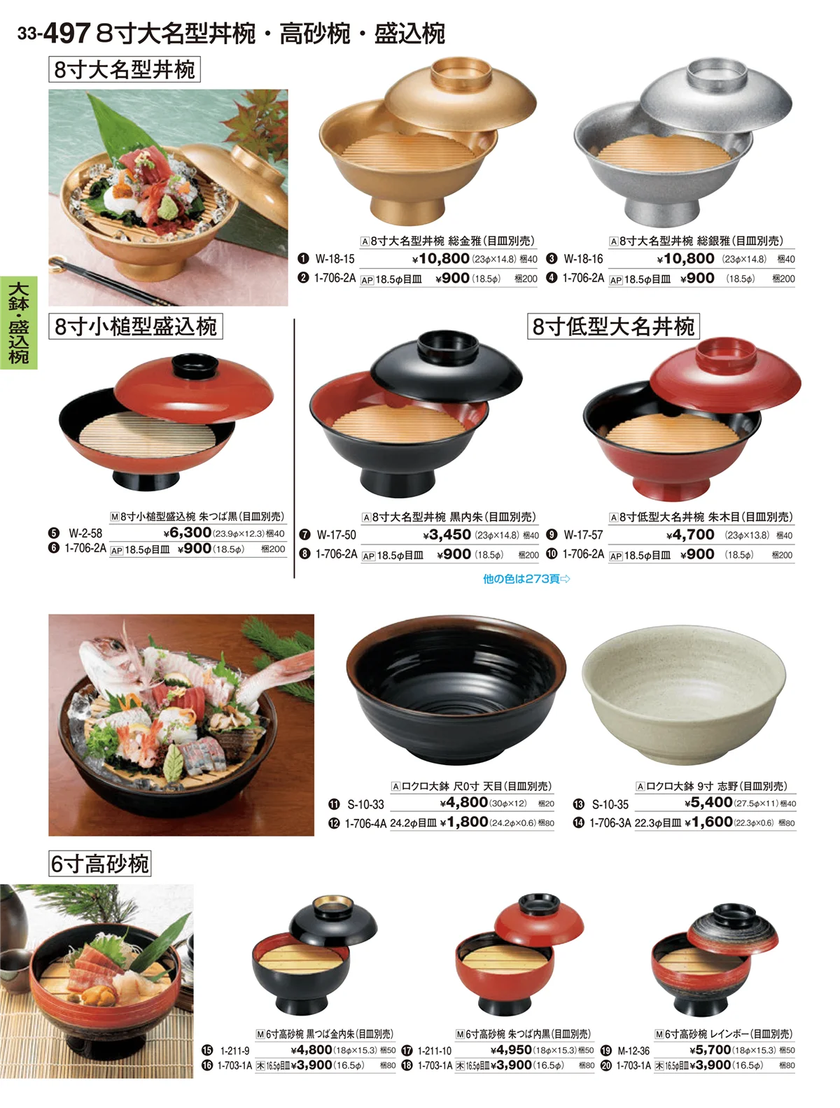 割烹漆器vol.33・ページ番号497・大鉢･盛込椀