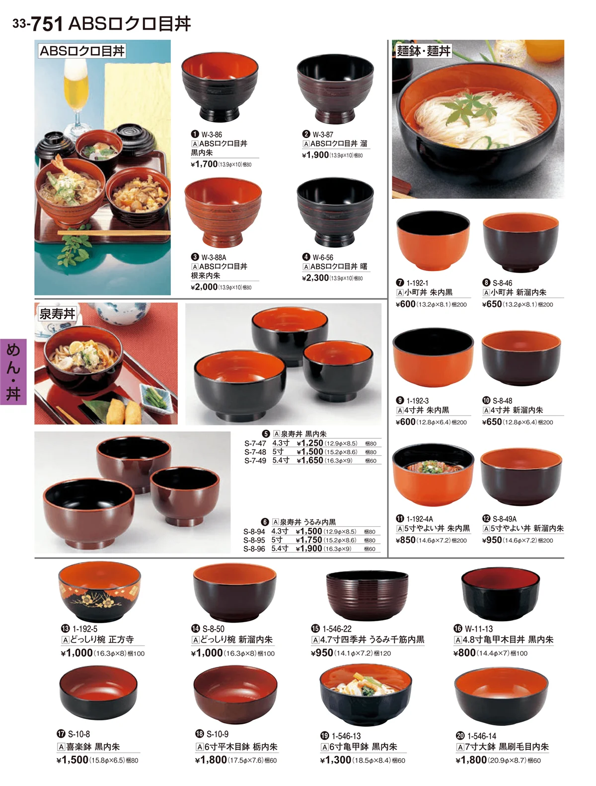 割烹漆器vol.33・ページ番号751・めん･丼