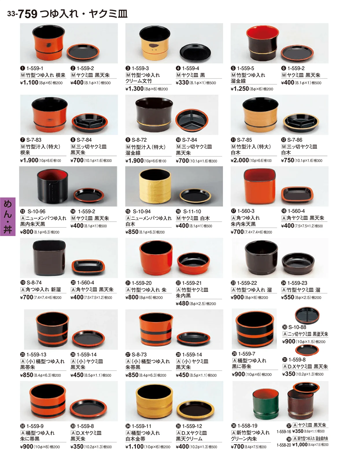 割烹漆器vol.33・ページ番号759・めん･丼
