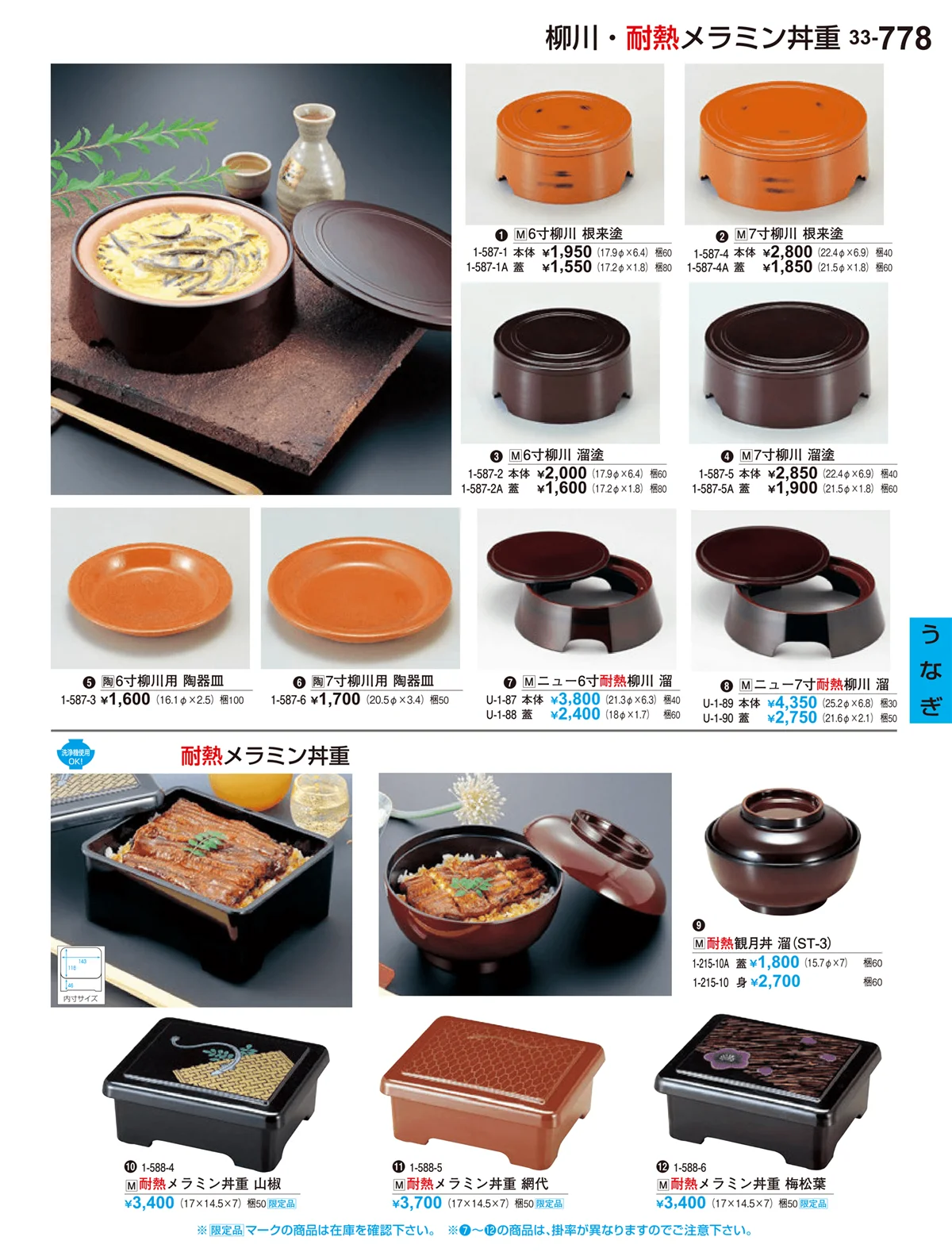 割烹漆器vol.33・ページ番号778・うなぎ