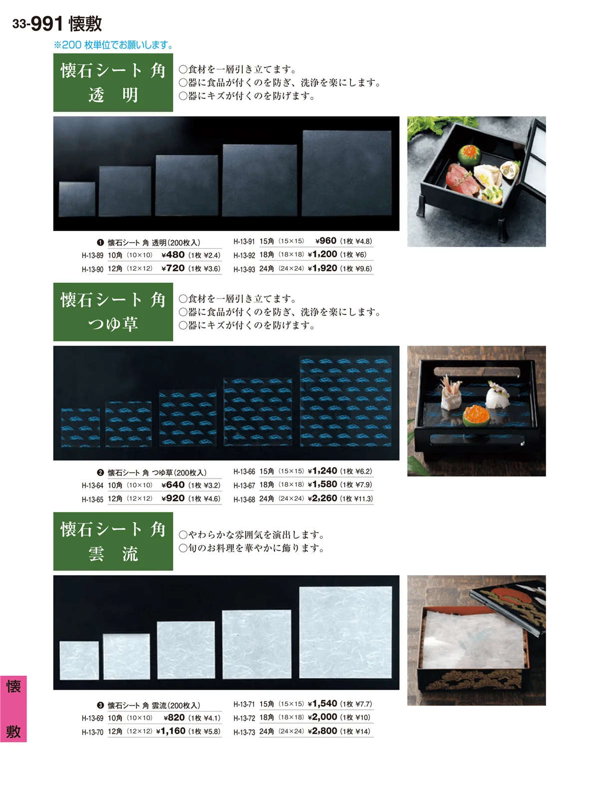 割烹漆器vol.33・ページ番号991・懐敷