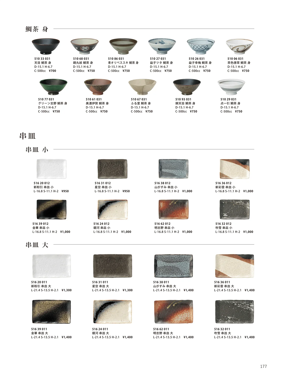 花伝vol.10・ページ番号177・青オリベススキ / 銀河 / 串皿 / 新彩雲 / 星空 / 益子幸梅 / 青オリベススキ / 益子幸梅