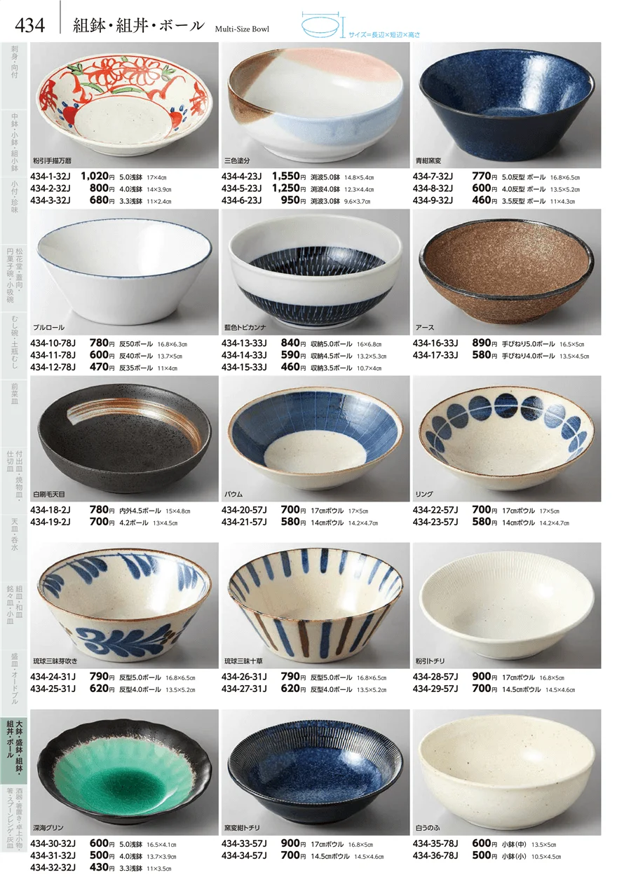 大鉢・盛鉢 ページ434