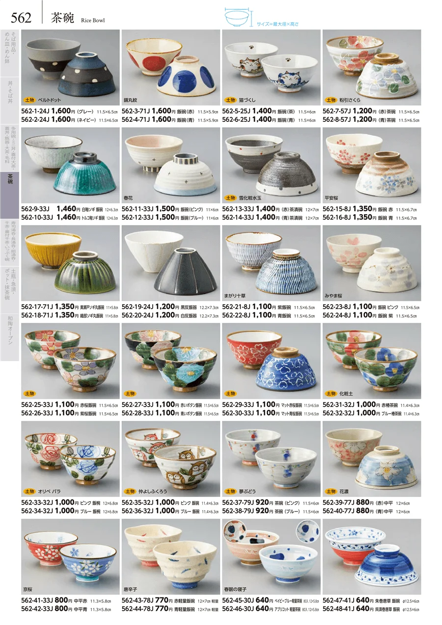 卓上小物・蓋物・カメ・薬味入・すり鉢・灰皿 ページ562