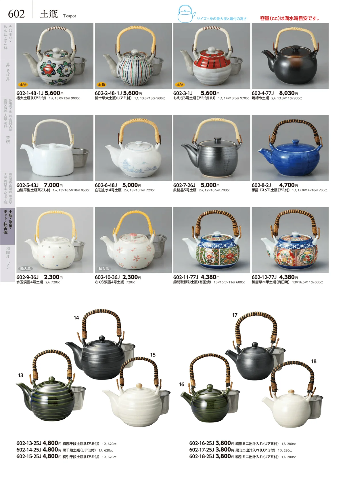 みやび街道vol.5・ページ番号602・卓上小物・蓋物・カメ・薬味入・すり鉢・灰皿