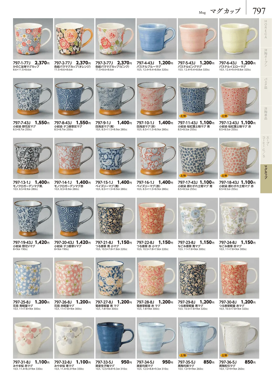 卓上小物・蓋物・カメ・薬味入・すり鉢・灰皿 ページ797