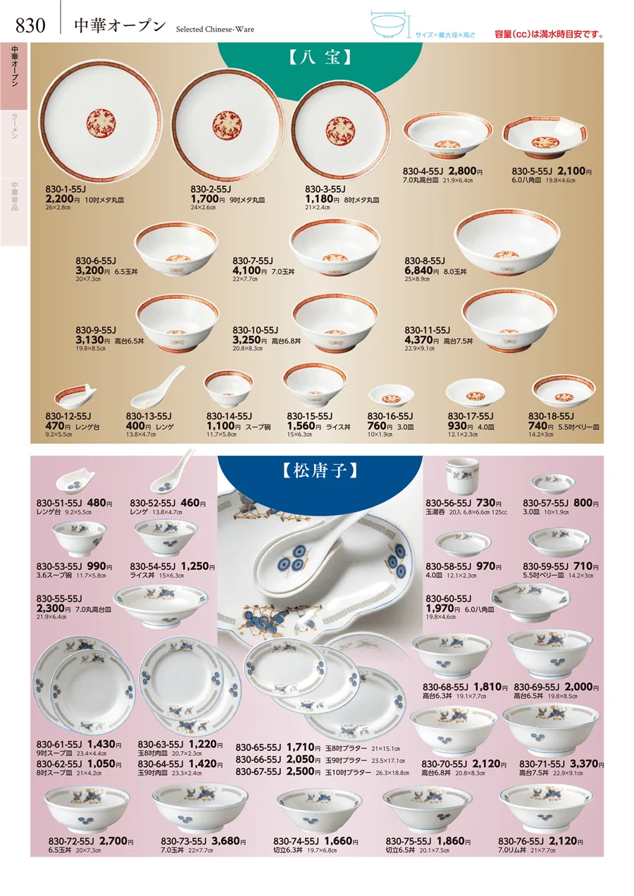 卓上小物・蓋物・カメ・薬味入・すり鉢・灰皿 ページ830