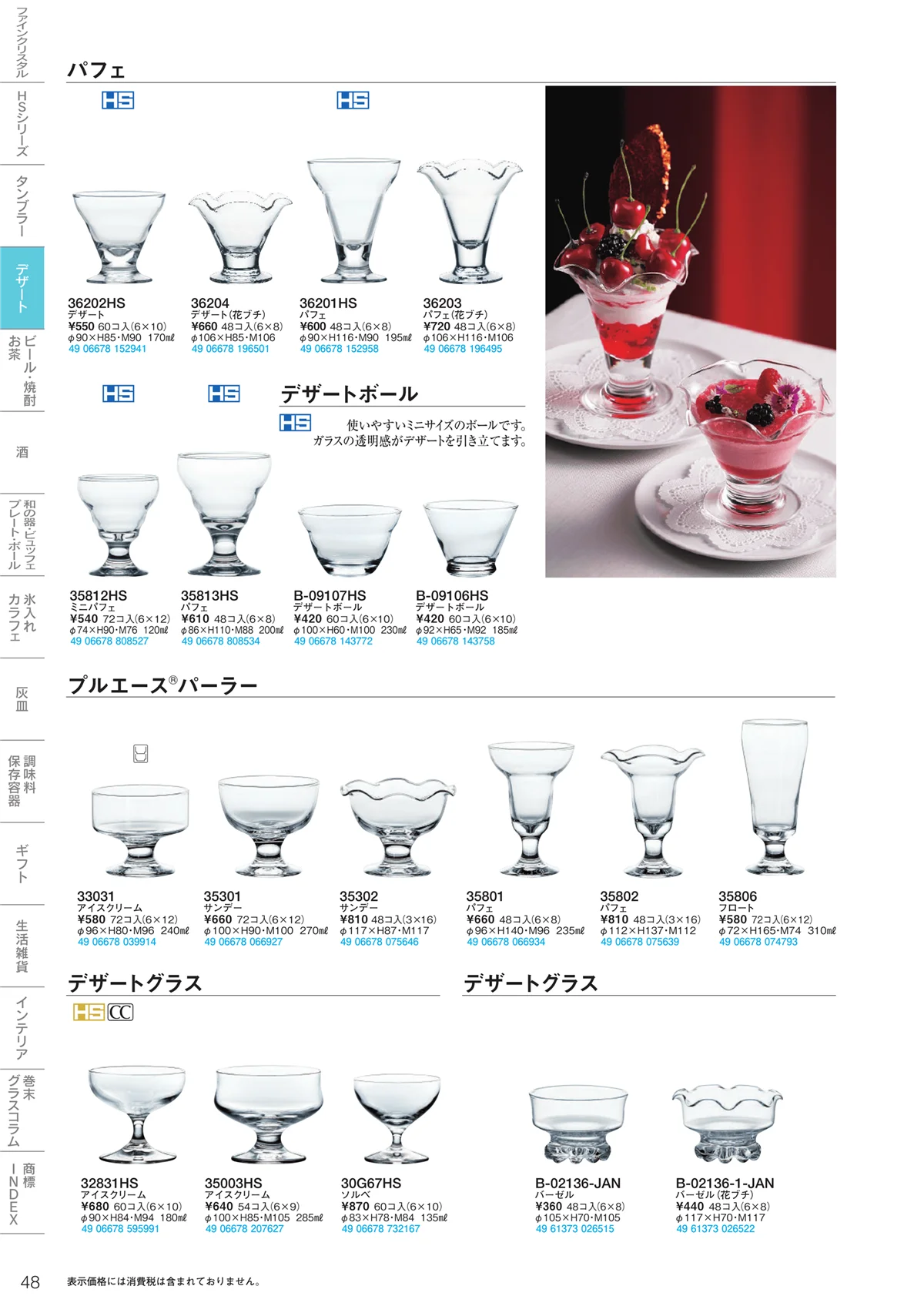 東洋佐々木ガラス2020・ページ番号48・デザート