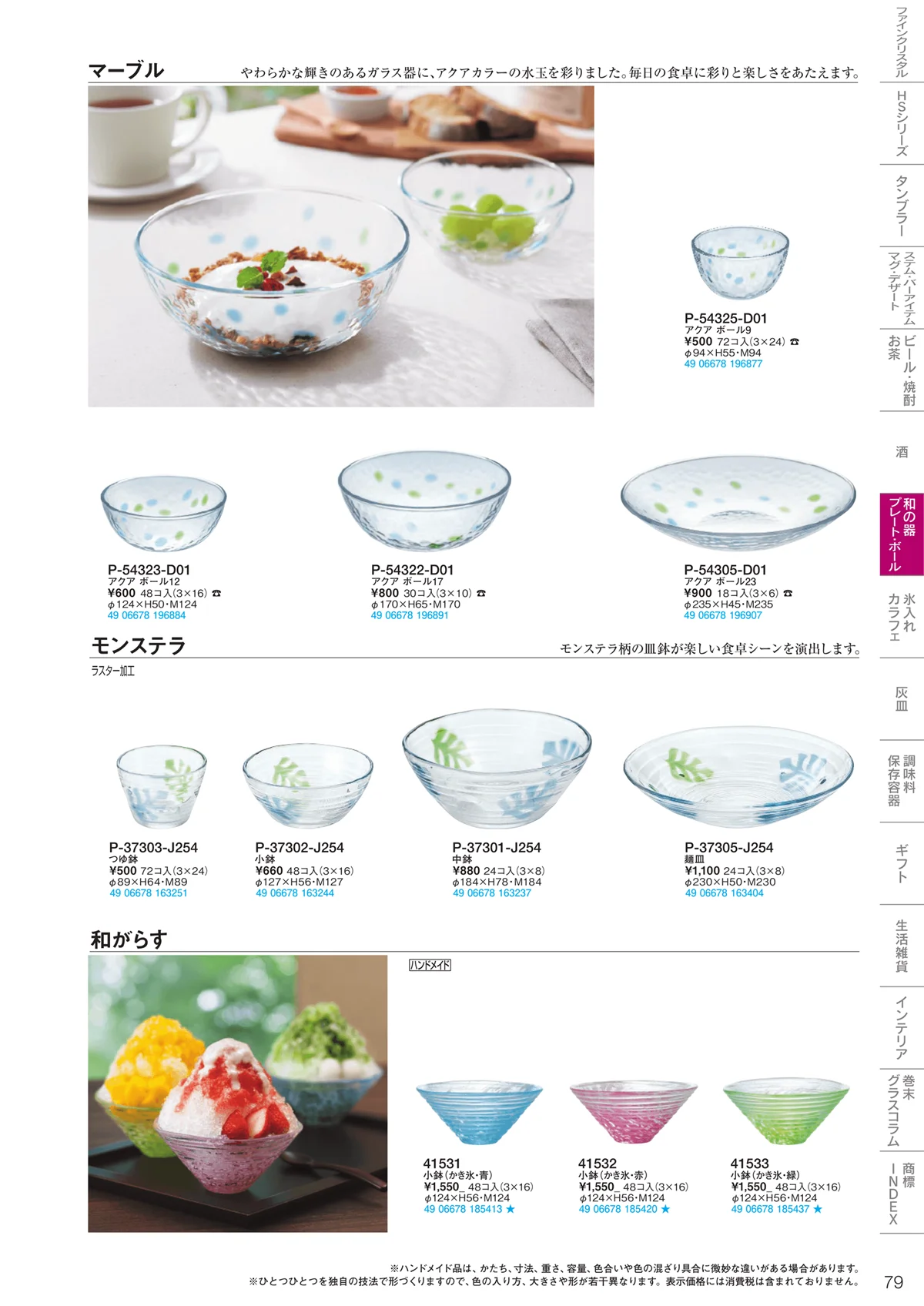 東洋佐々木ガラス2020・ページ番号79・和の器（2）