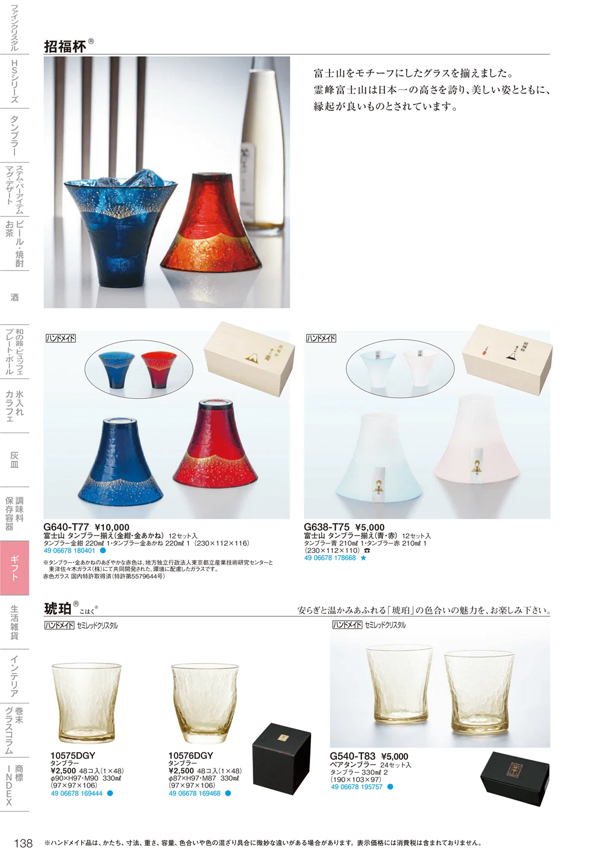 東洋佐々木ガラス2021・ページ番号138・ギフト