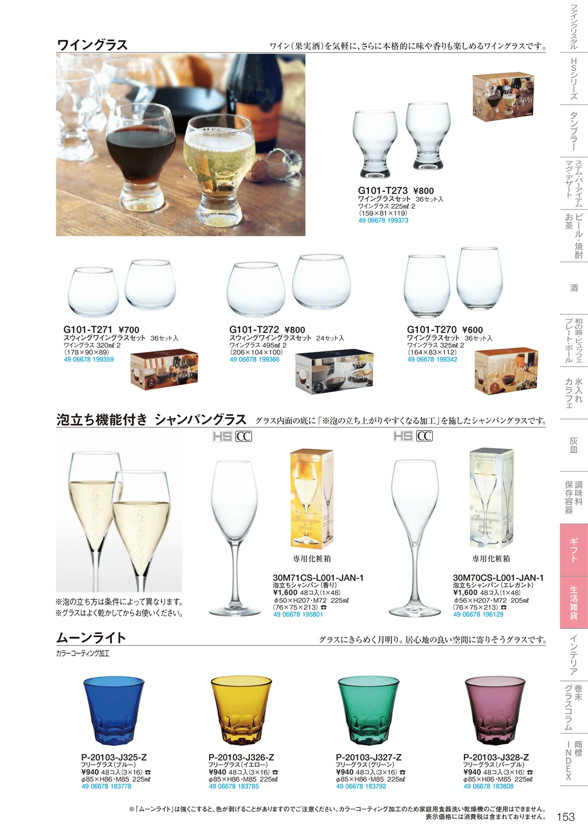 東洋佐々木ガラス2021・ページ番号153・ギフト