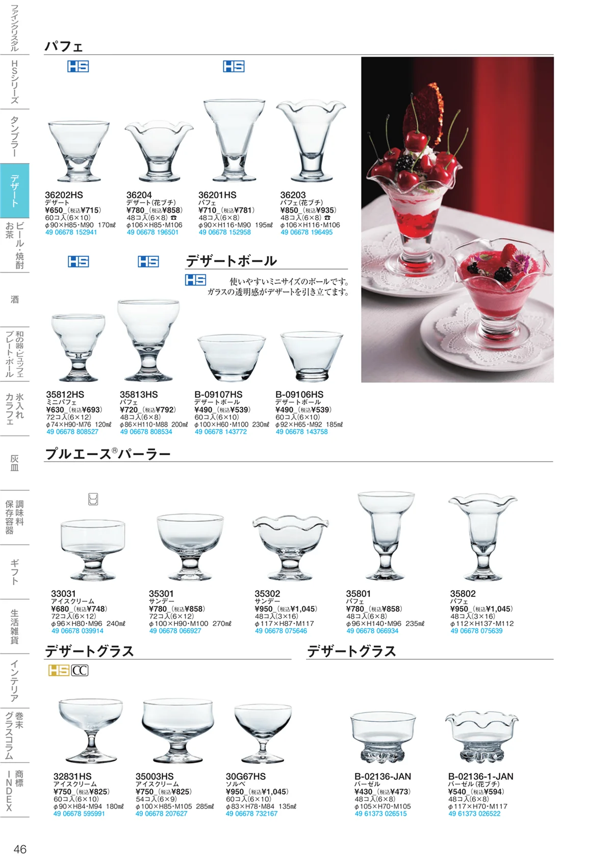 東洋佐々木ガラス2023・ページ番号46・デザート