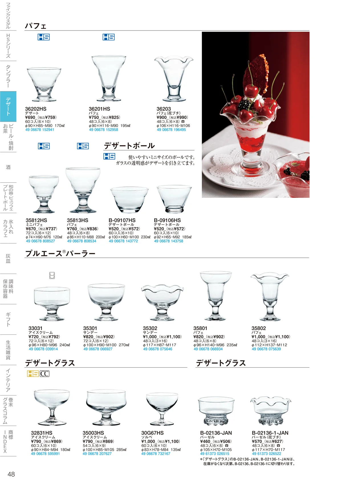 東洋佐々木ガラス2024・ページ番号48・デザート