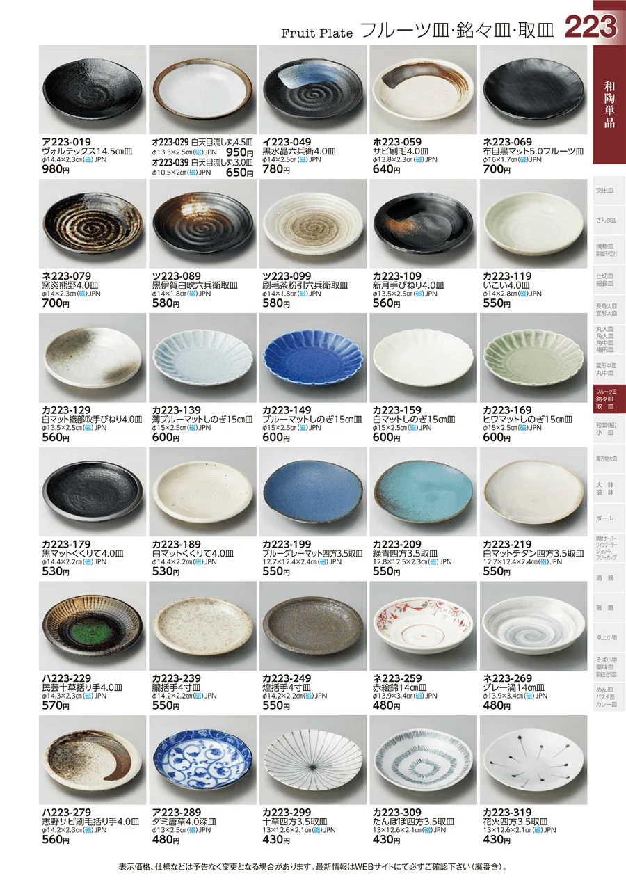 和陶単品 ページ223