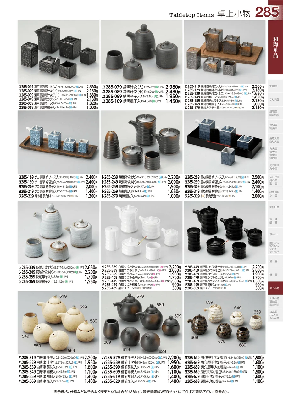 和陶単品 ページ285