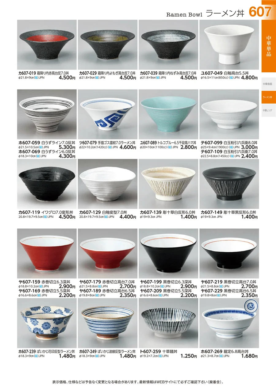 中華単品 ページ607