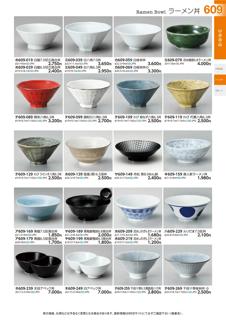 中華単品 ページ609