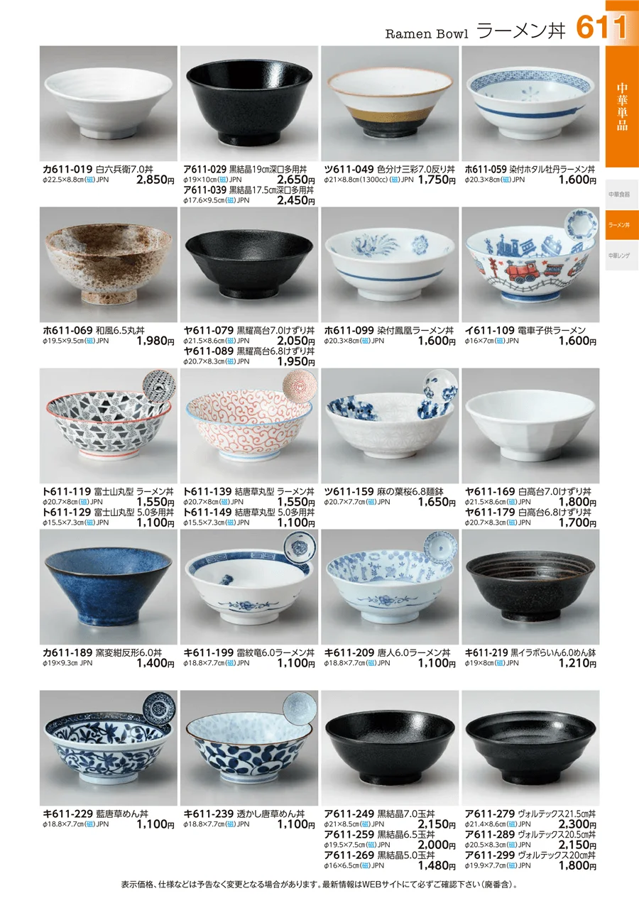 中華単品 ページ611