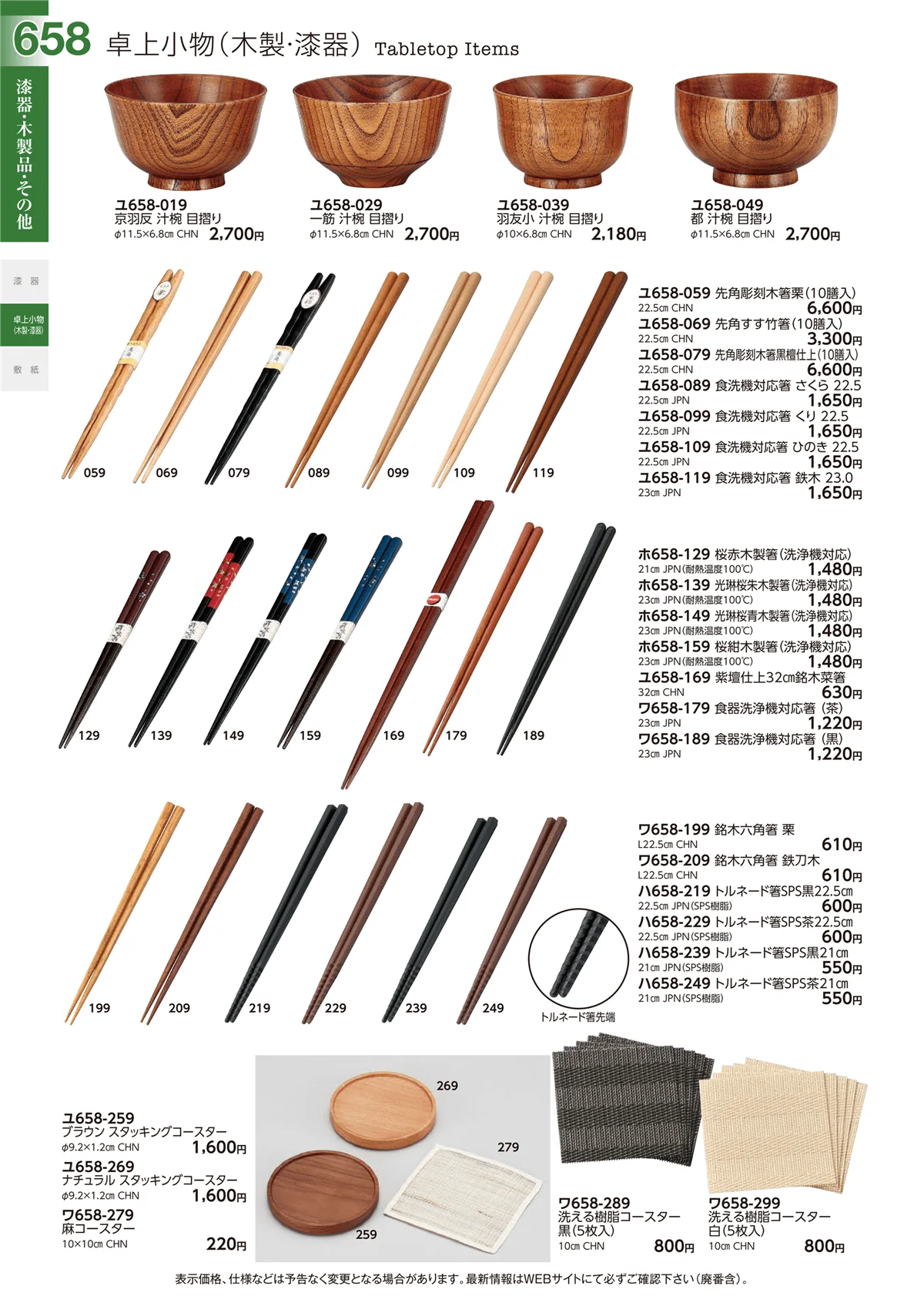 ときわvol.29・ページ番号658・卓上小物(木製・漆器)