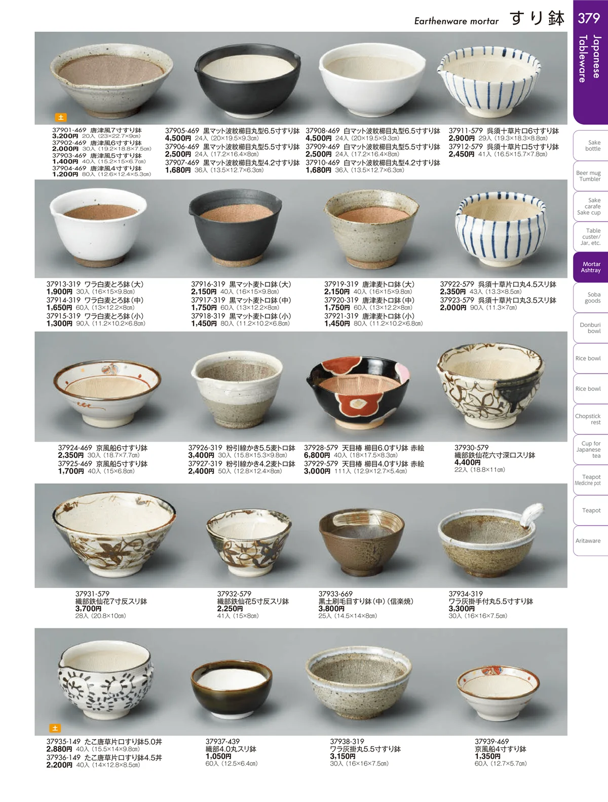陶雅vol.19・ページ番号379・卓上小物・蓋物・カメ・すり鉢・灰皿