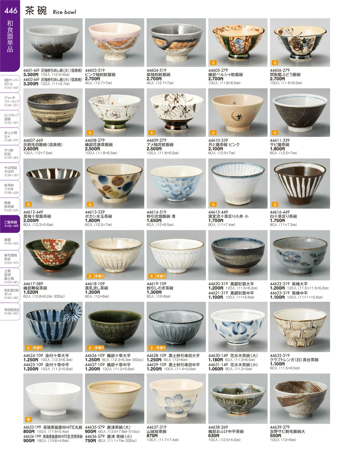 陶雅vol.19・ページ番号446・大茶・茶漬・ライス丼・飯器・ゆったり碗・抹茶碗・茶碗・箸置
