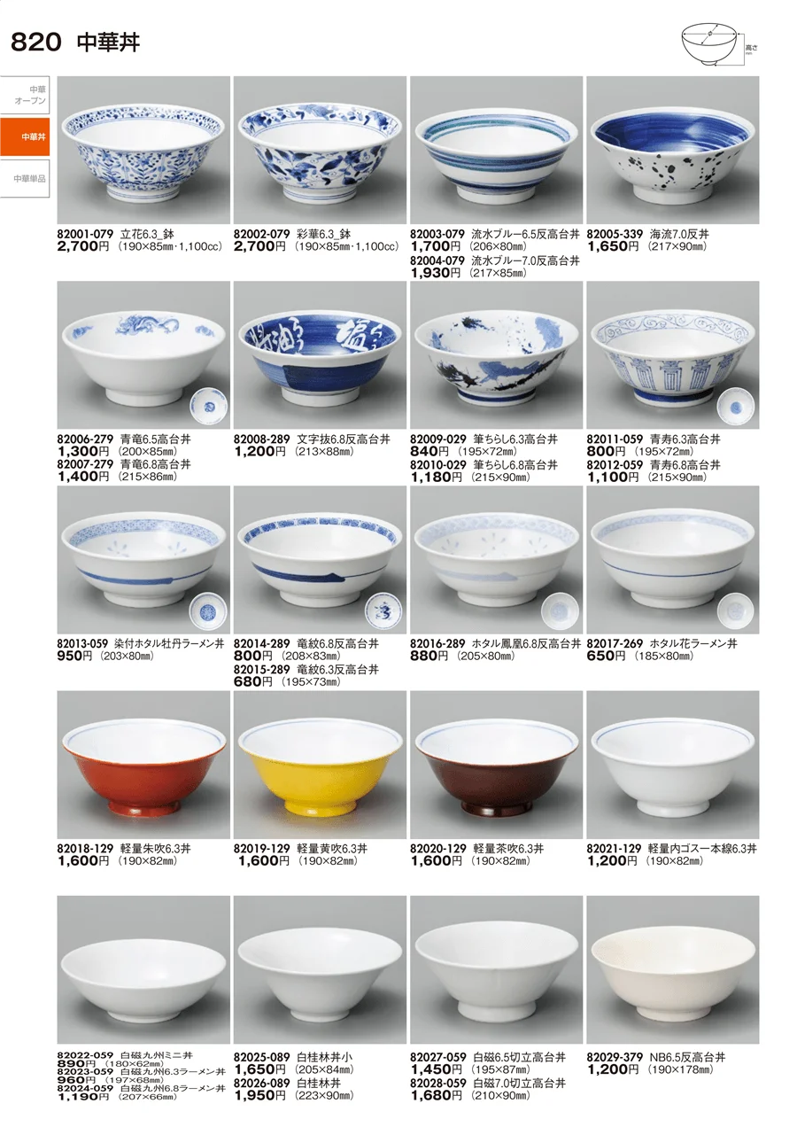 中華丼・中華単品 ページ820