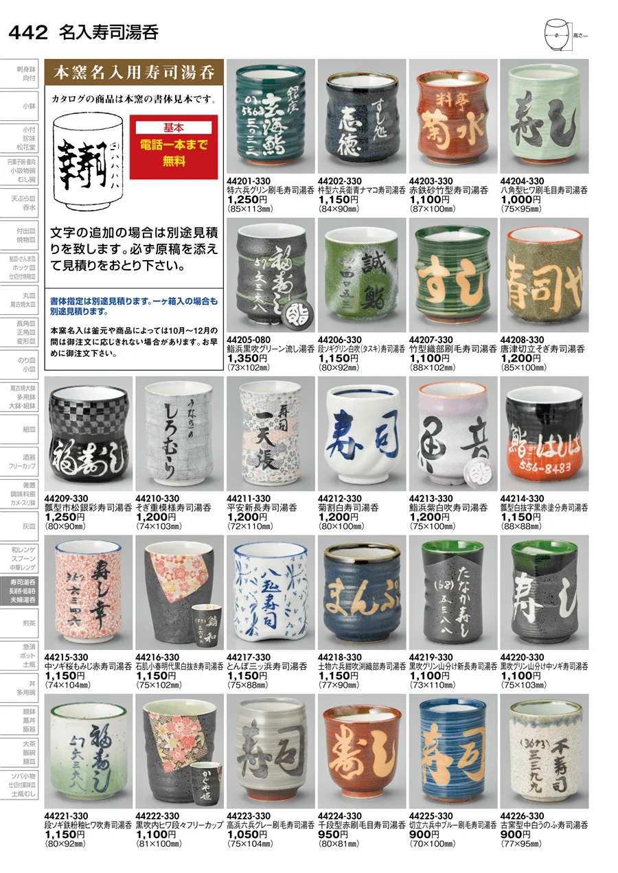 寿司湯呑 ページ442