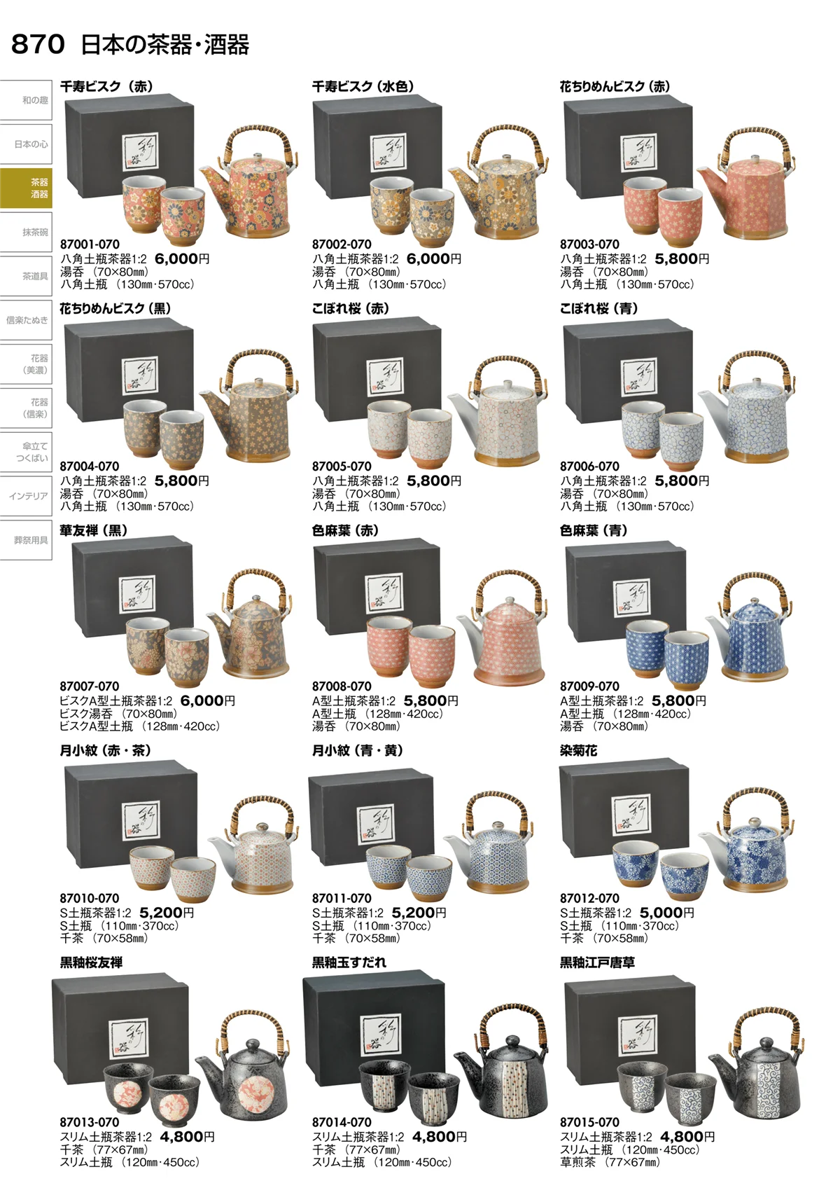 陶里vol.30・ページ番号870・日本の茶器・酒器