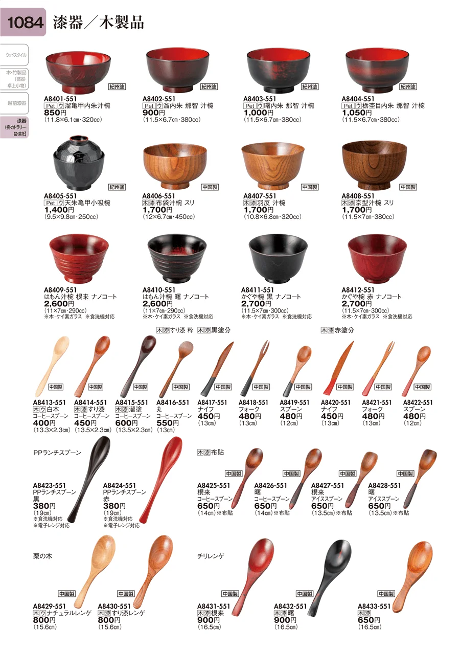 漆器・木製品 ページ1084