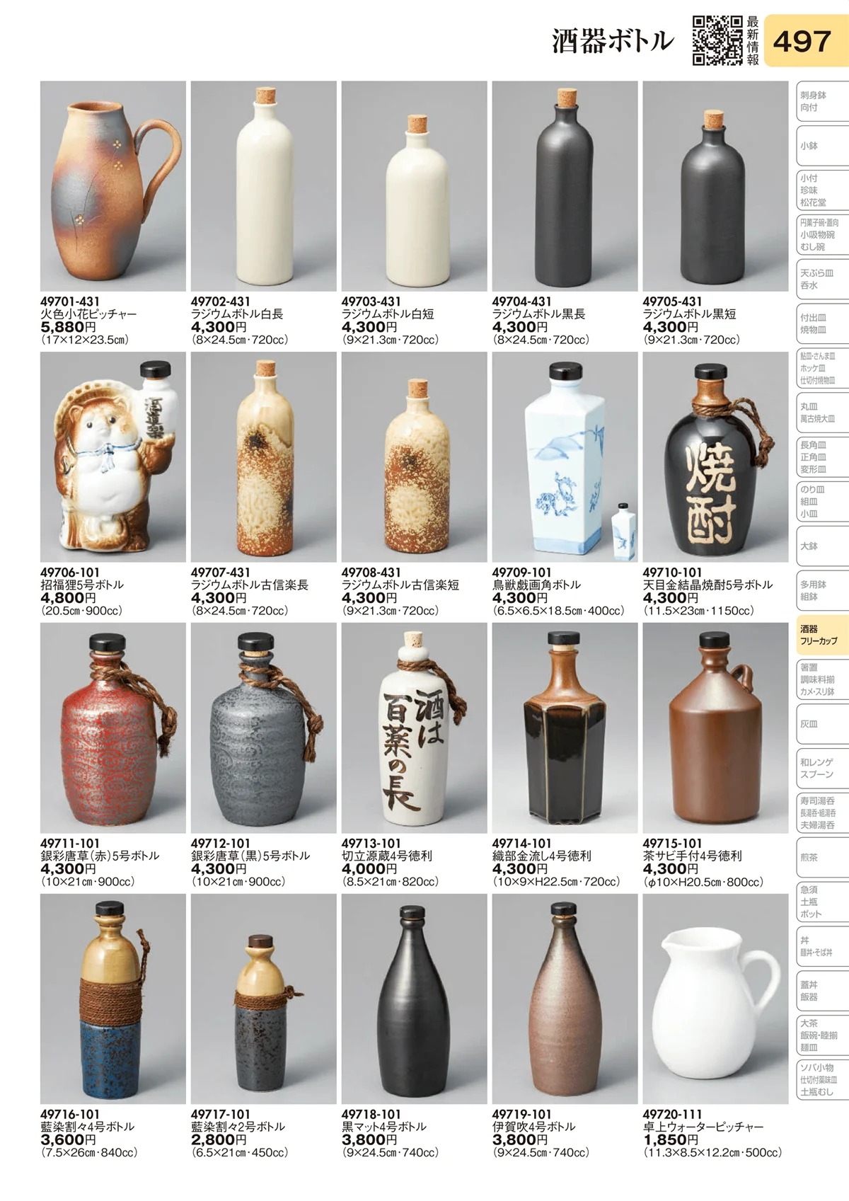陶里vol.31・ページ番号497・酒器ボトル