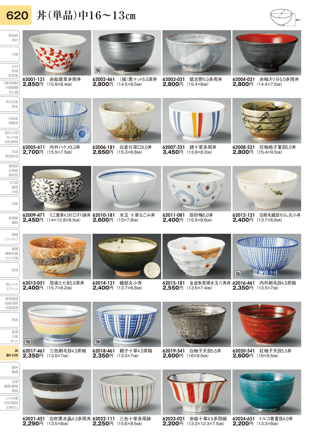陶里vol.31・ページ番号620・丼（単品）中16～13㎝