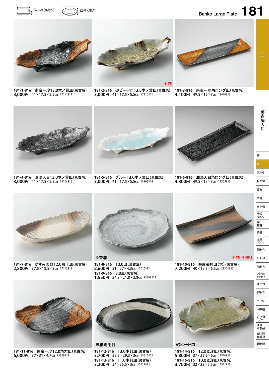 萬古焼大皿 ページ181