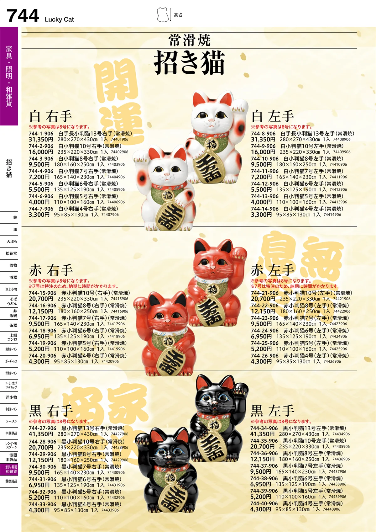 うつわvol.16・ページ番号744・招き猫