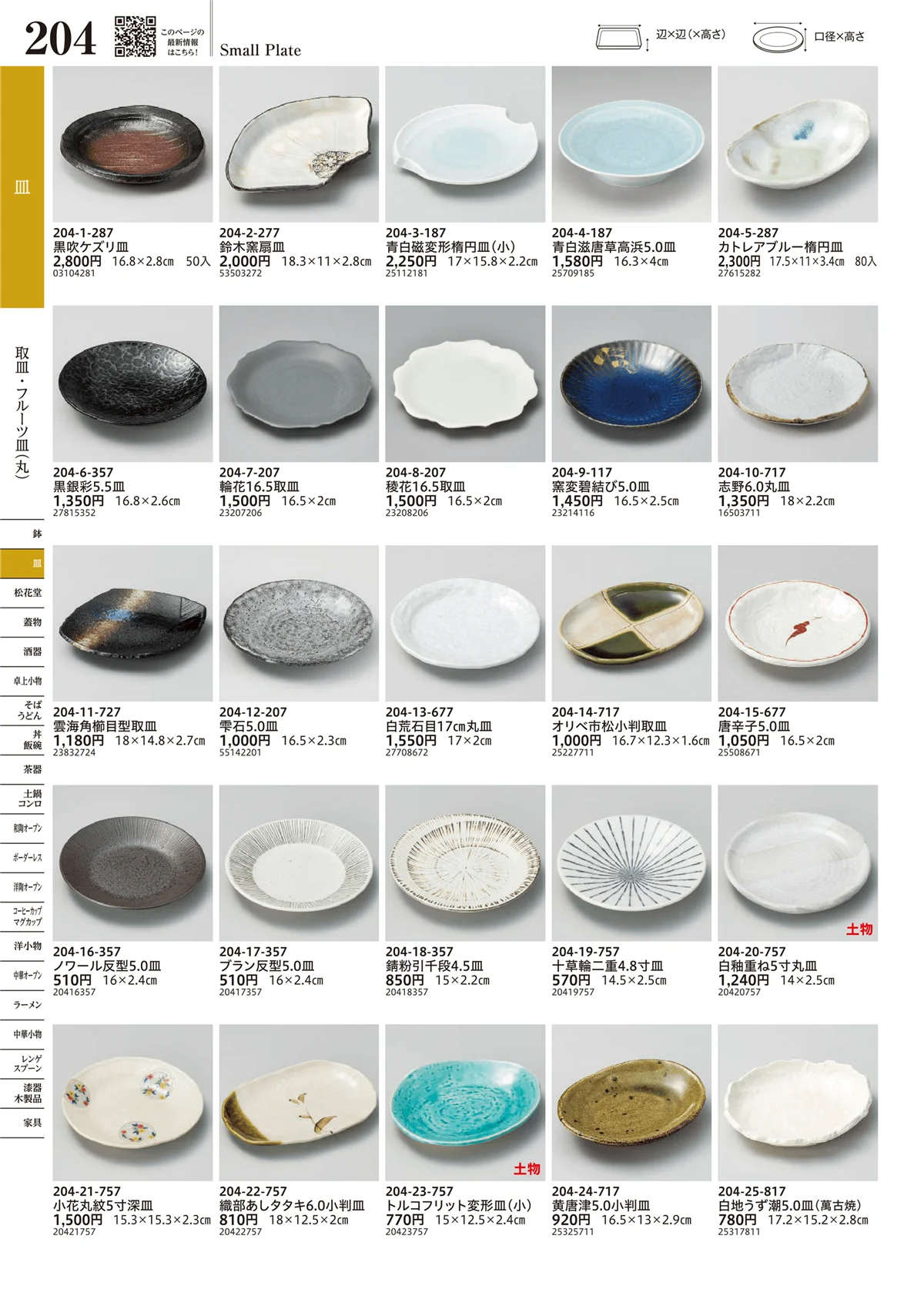 うつわvol.17・ページ番号204・取皿・フルーツ皿（丸）