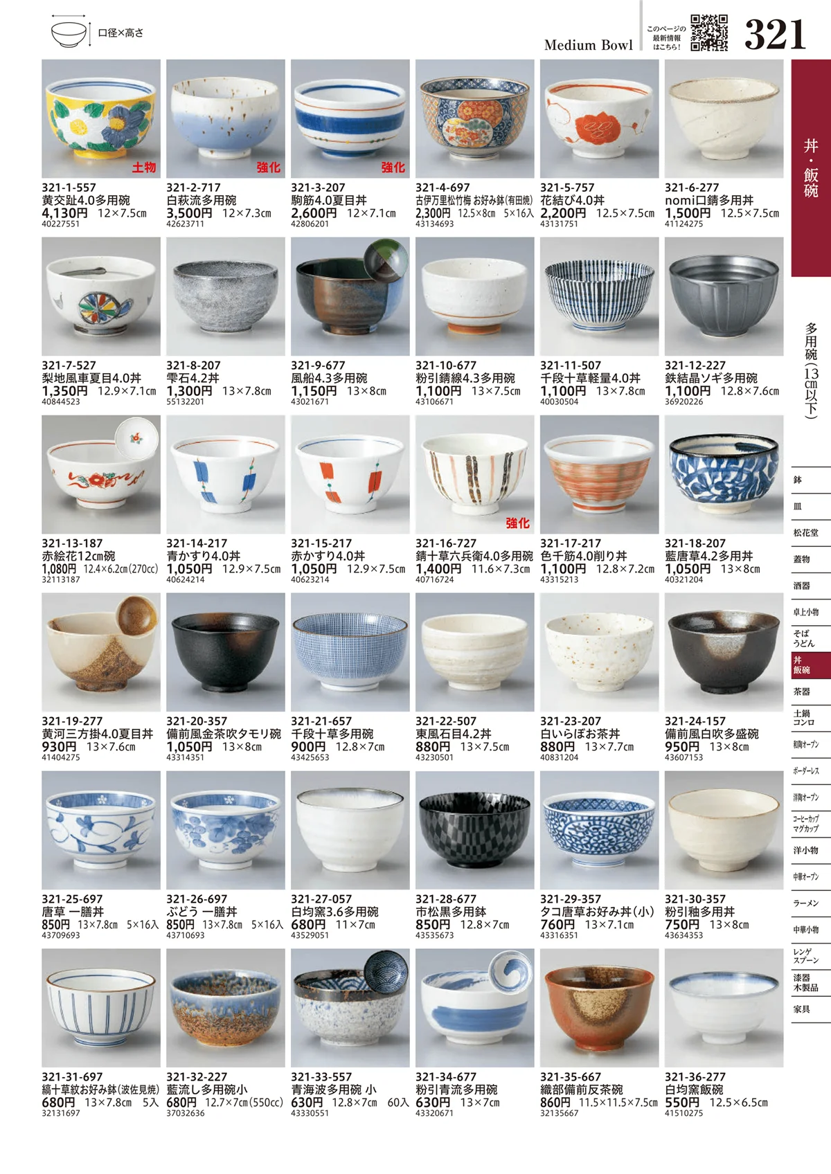うつわvol.17・ページ番号321・多用碗（13cm以下）