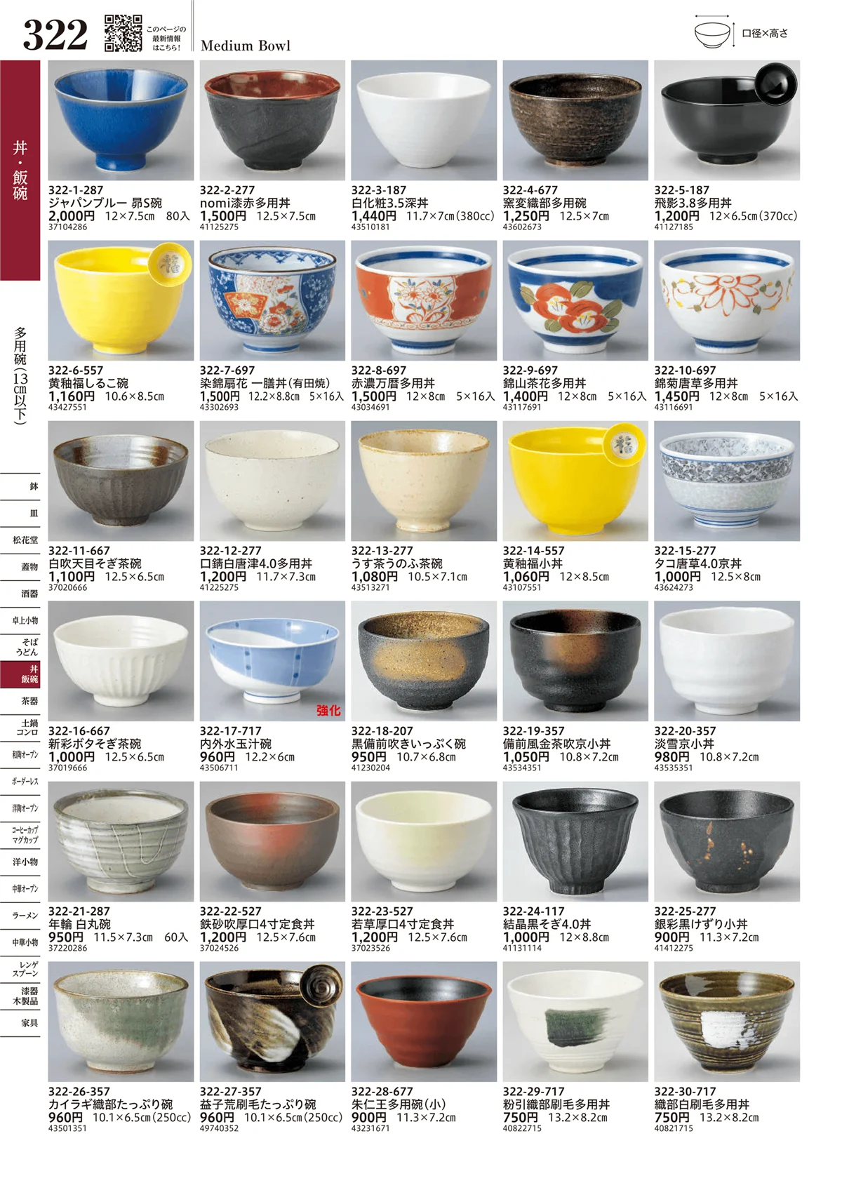 うつわvol.17・ページ番号322・多用碗（13cm以下）