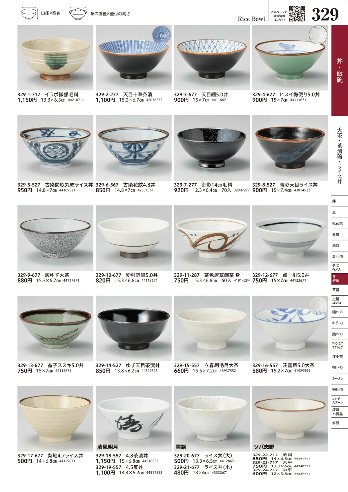 うつわvol.17・ページ番号329・大茶・茶漬碗・ライス丼