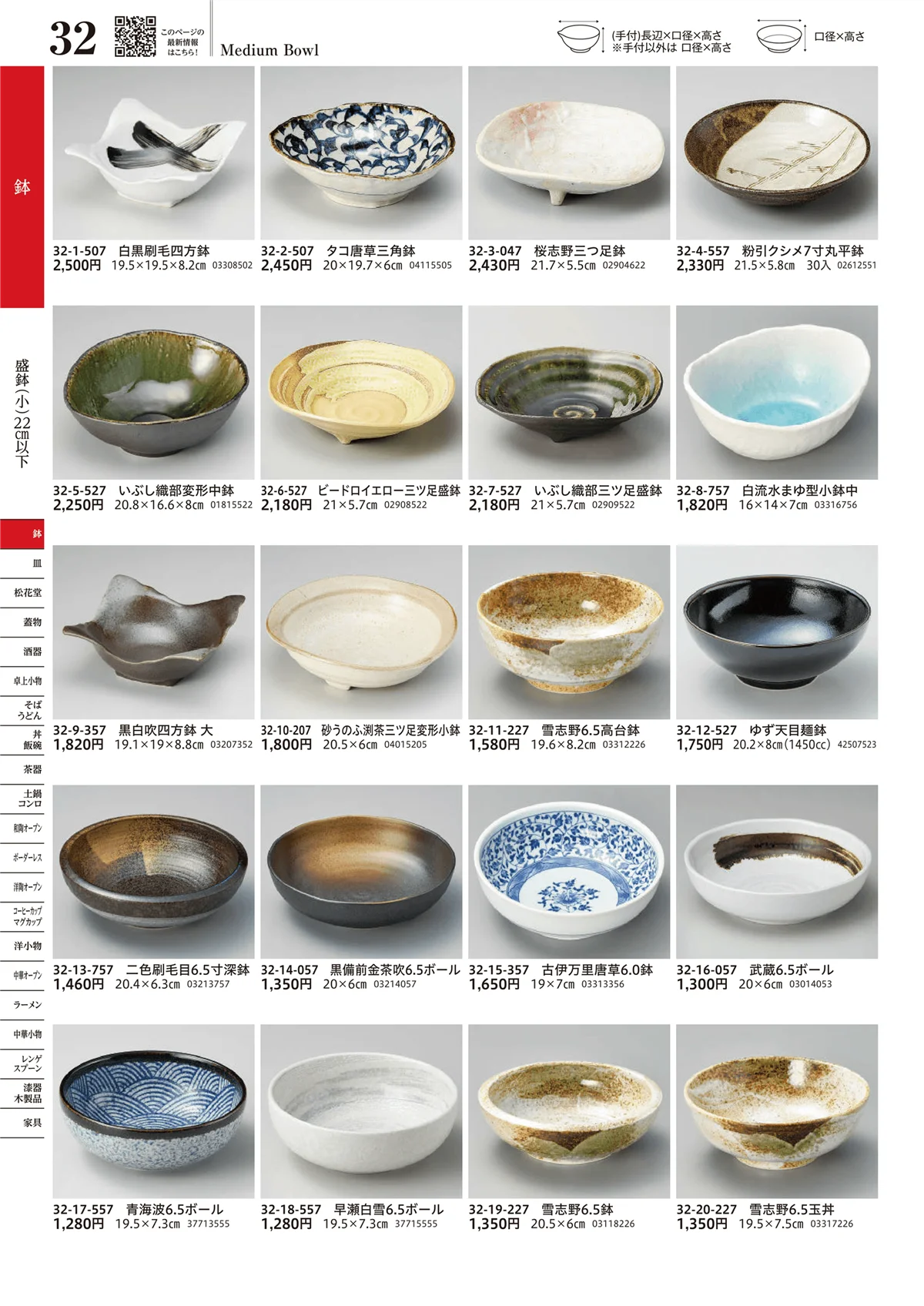 うつわvol.17・ページ番号32・盛鉢（小）（22cm以下）