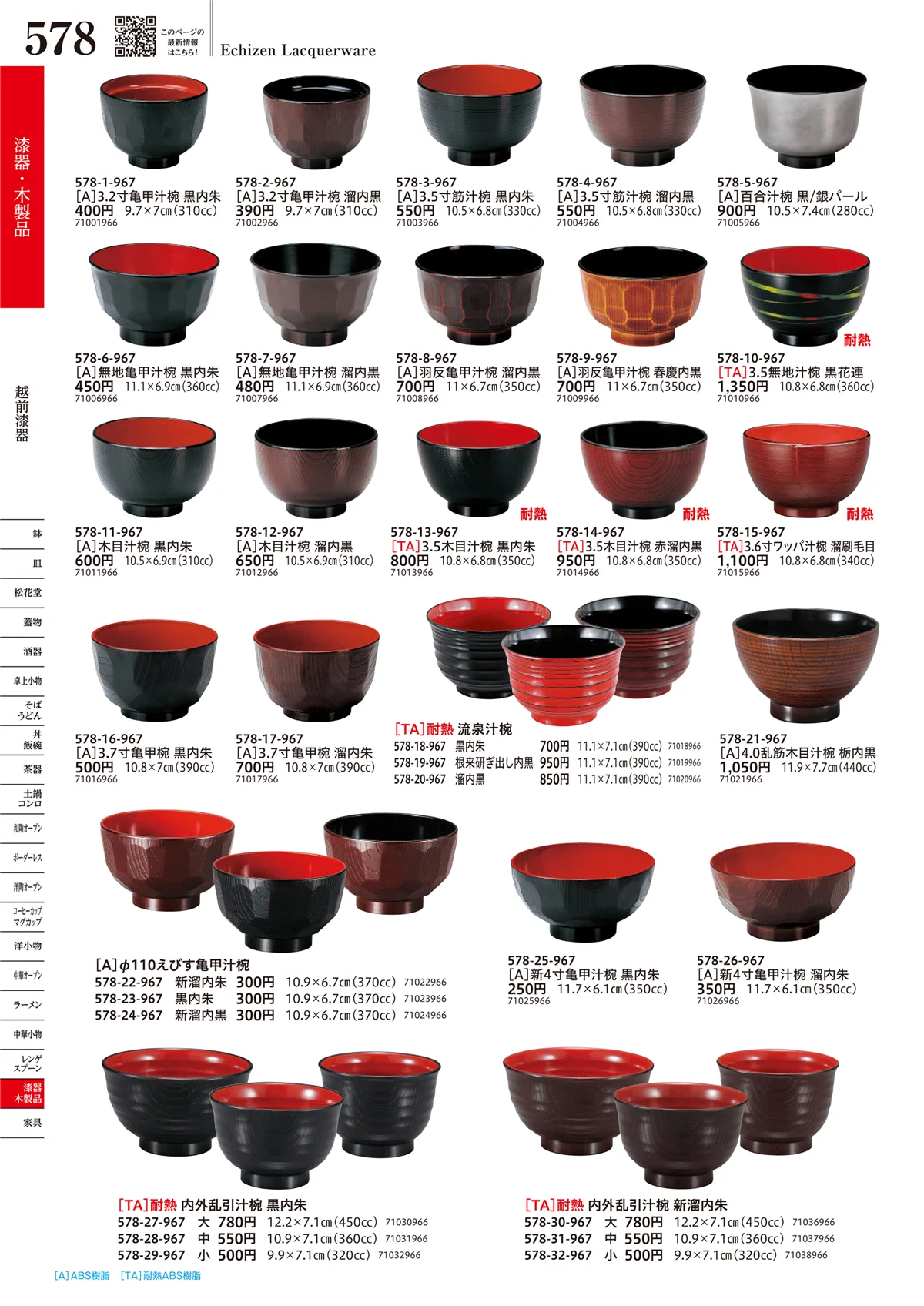 うつわvol.17・ページ番号578・越前漆器