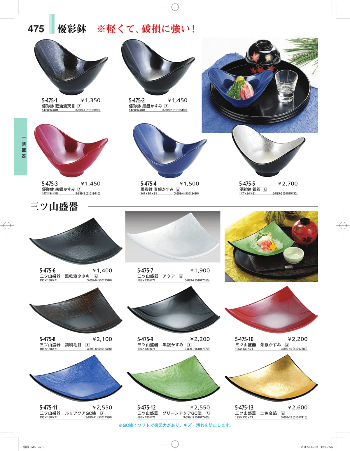 やすらぎ・ページ番号475・盛器・バイキング・プレート・珍味陶器