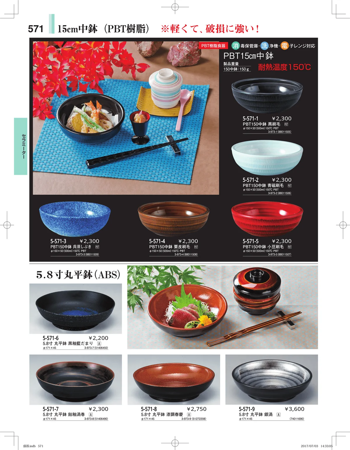 やすらぎ・ページ番号571・盛器・バイキング・プレート・珍味陶器