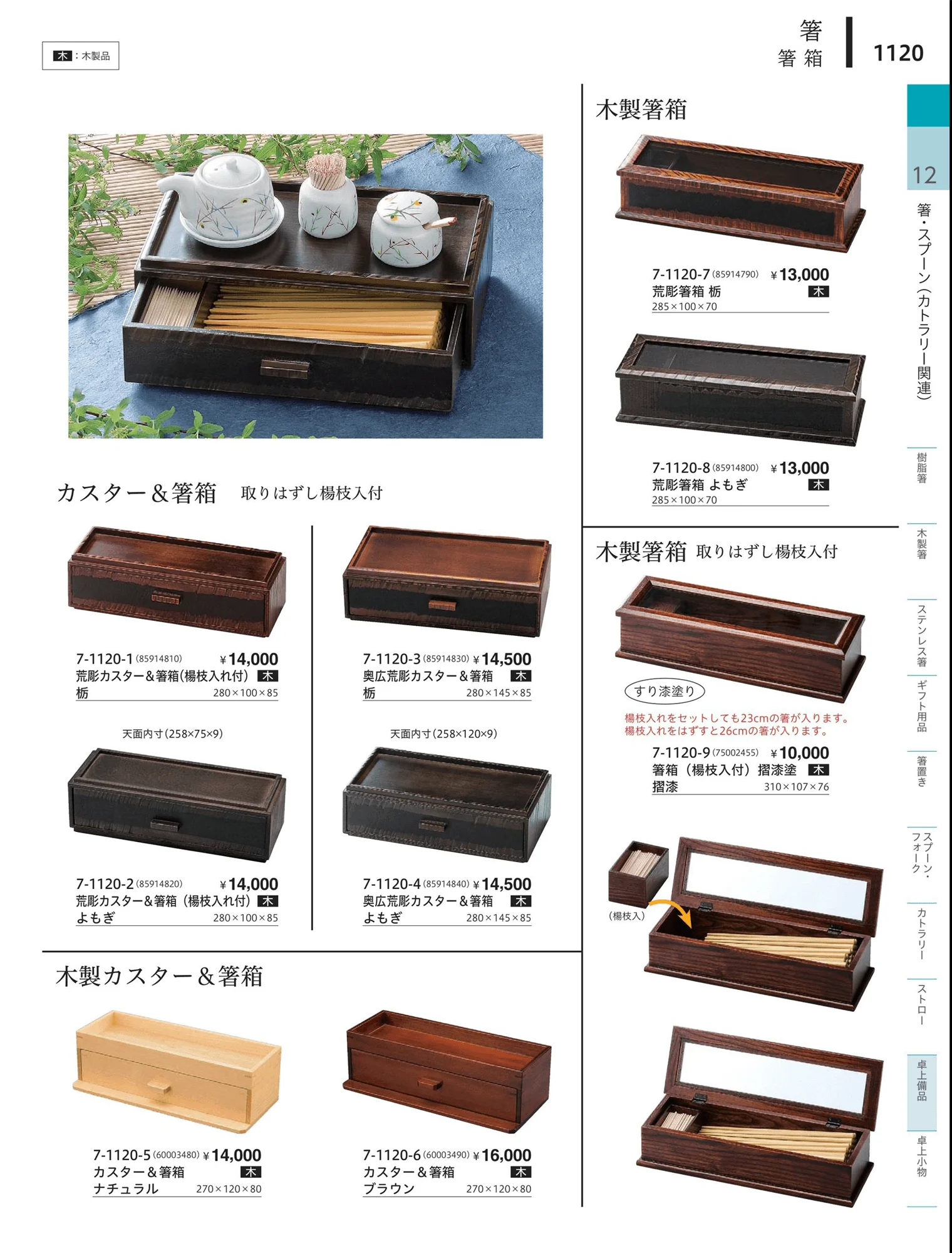 やすらぎvol.34・ページ番号1120・箸箱（木製）