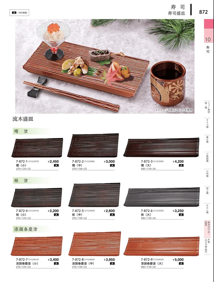 寿司付台・盛皿 ページ872
