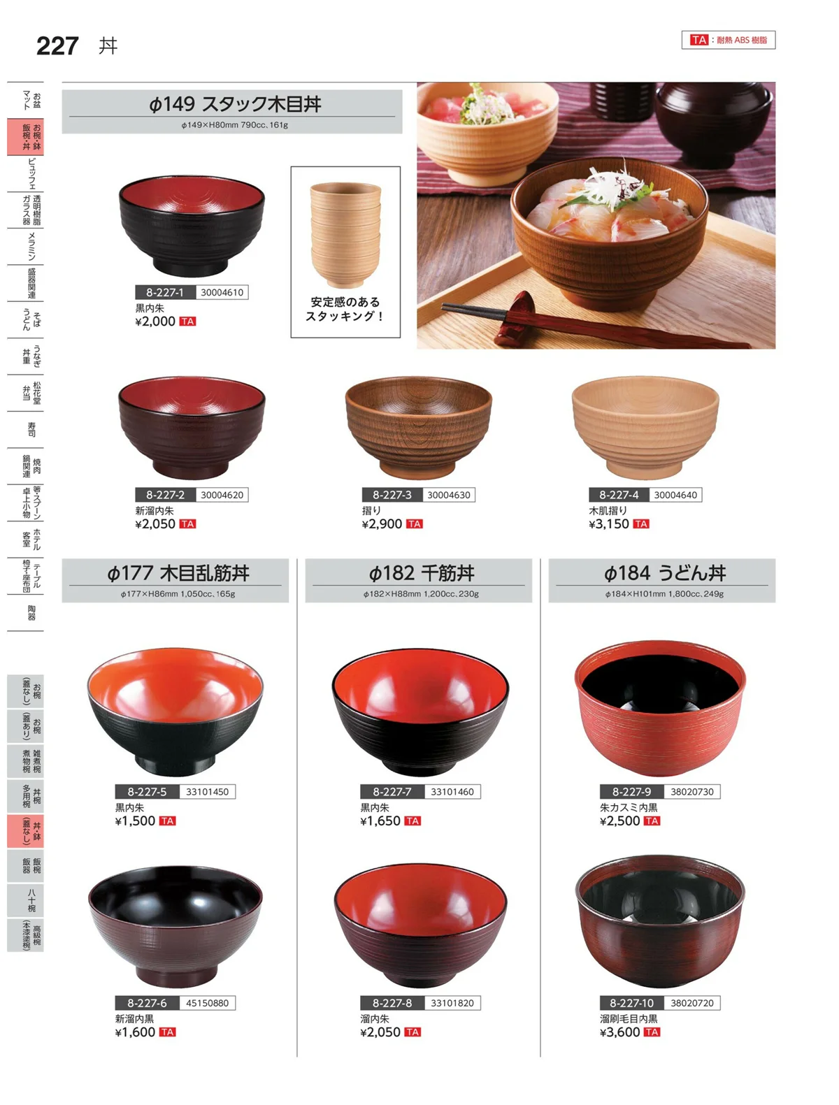 やすらぎvol.35・ページ番号227・丼・鉢（蓋なし）