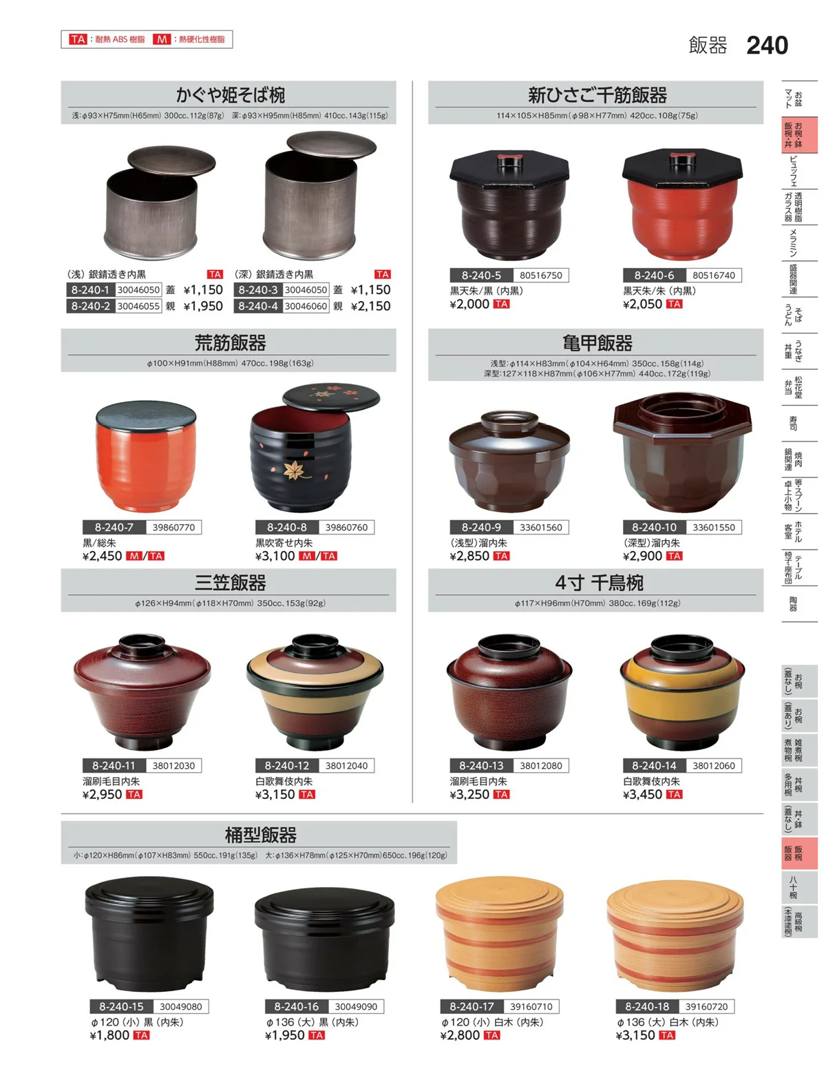 やすらぎvol.35・ページ番号240・麺鉢・麺器