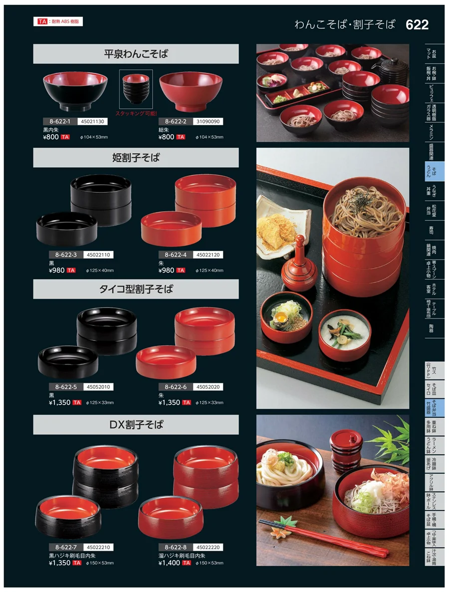 そば猪口・竹器 ページ622