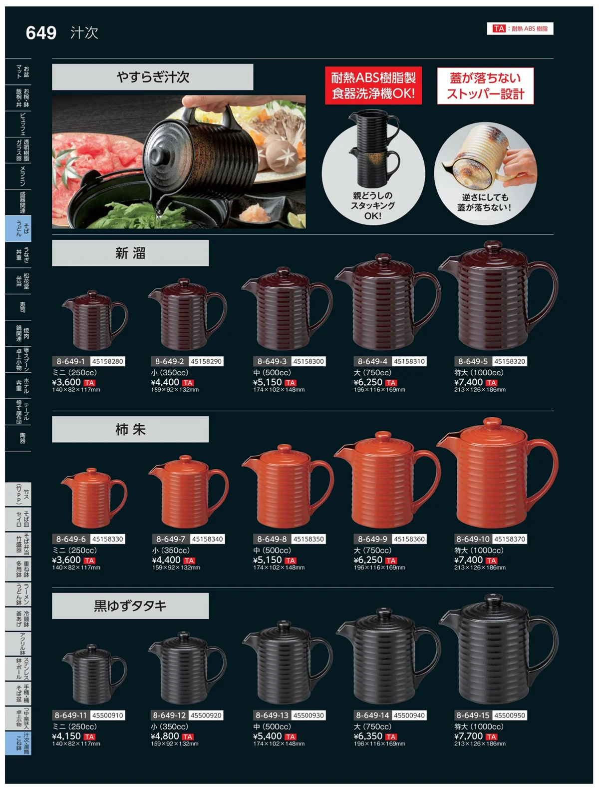 やすらぎvol.35・ページ番号649・汁次・湯筒・こね鉢